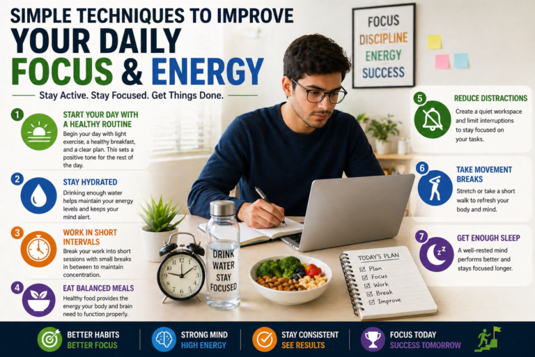 Simple Techniques To Improve Your Daily Focus And Energy