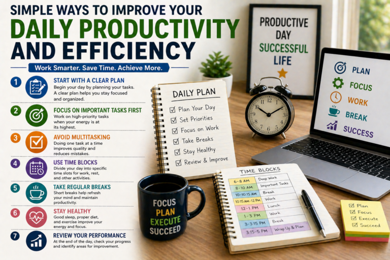 Simple Ways To Improve Your Daily Productivity And Efficiency