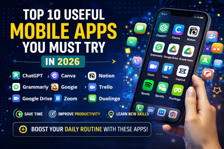 Top 10 Useful Mobile Apps You Must Know in 2026