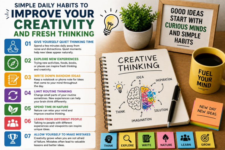 Simple Daily Habits To Improve Your Creativity And Fresh Thinking